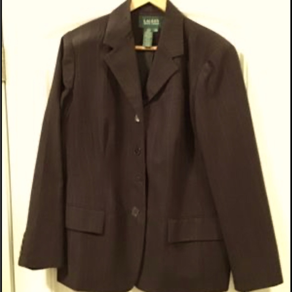Timeless Ralph Lauren Dress Blazer Women’s 14W 4-Button
multicolor pin stripes